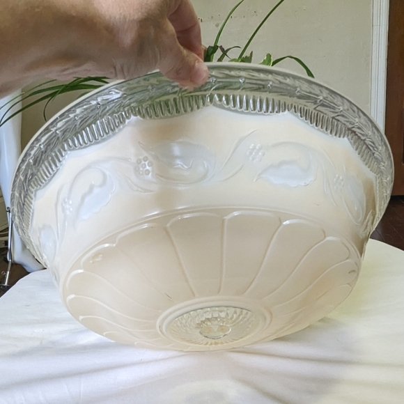 Other - 1930s Heavy Glass 3-Hole Light Cover